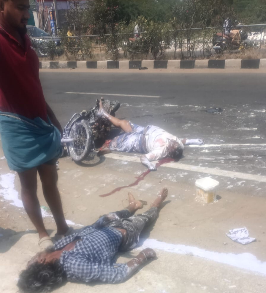 கோரவிபத்து..! இருசக்கர வாகனங்கள் நேருக்கு நேர் மோதி..! இருவர் படுகாயம்..!