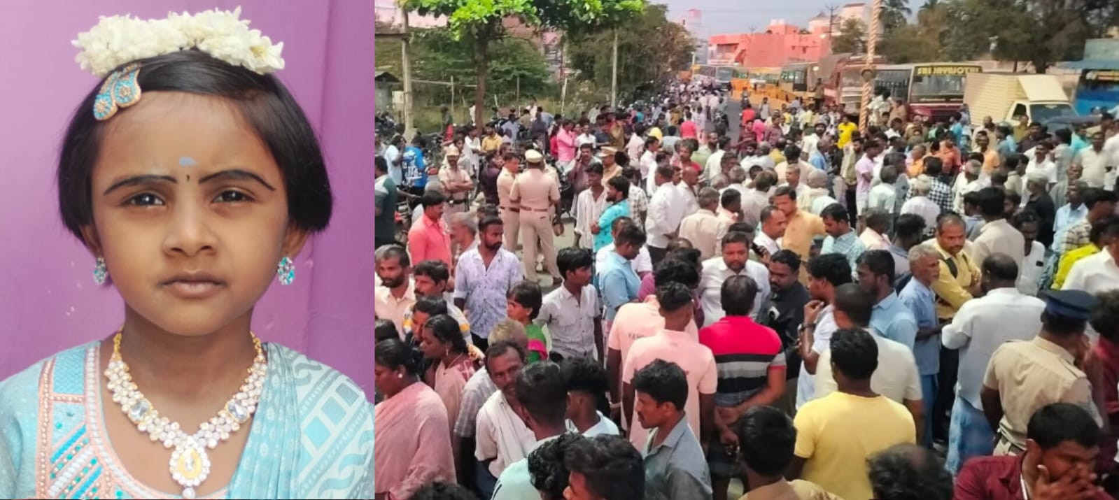 சிறுமி உயிரிழந்த விவகாரம்  - இருவர் மீது வழக்குப்பதிவு !  முடிவுக்கு வந்த போராட்டம் !! 